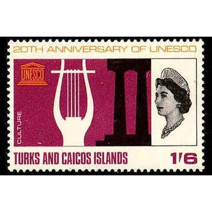 Turks & Caicos Islands 1966 UNESCO 1'6 MH Stamp QE II