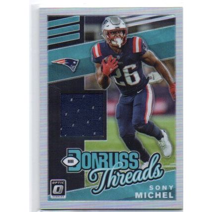 DONRUSS THREADS CHROME PRIZM SONY MICHEL JERSEY REFRACTOR