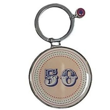 50 40 30th Birthday Keyring. Birthday Gift. heavy solid Birthday Keepsake.