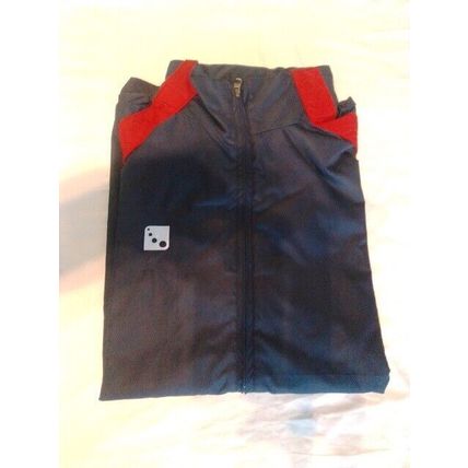 Barrington Sports Training Jacket Navy Blue/Red XL Zip Fold away hood