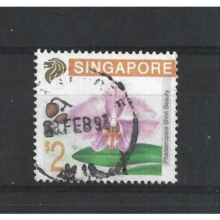 Singapore.SG675 $2 Phalaenopsis "Shlm Beauty".Fine Used.Jul25