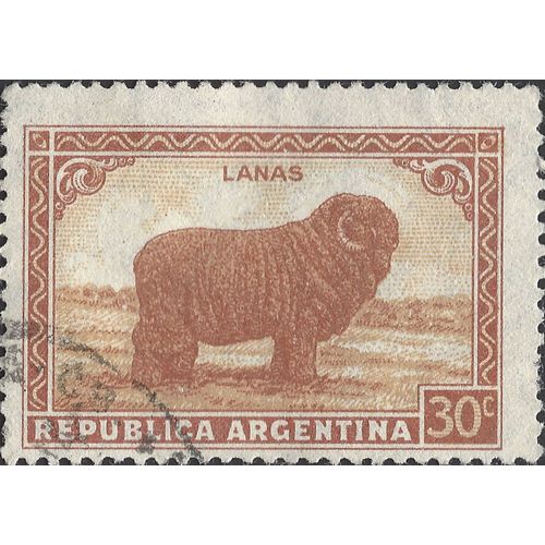 ARGENTINA, MAMMAL, Merino Sheep, brown 1936, 30c