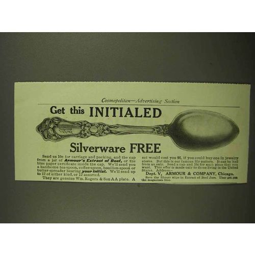 1909 Armour's Extract of Beef Ad - Rogers Silverware