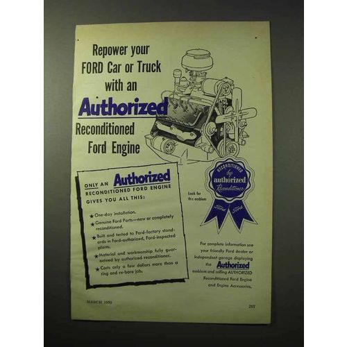 1950 Ford Engine Ad - Repower Your Car or Truck