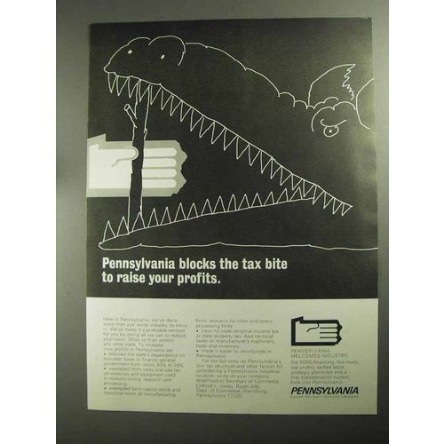 1968 Pennsylvania Dept. of Commerce Ad - Tax Bite