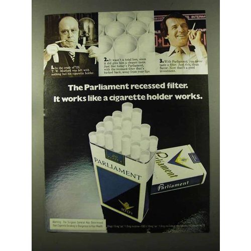 1973 Parliament Cigarettes Ad - Like Holder