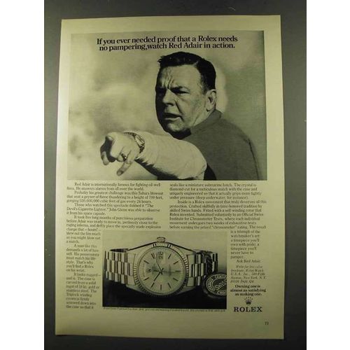 1973 Rolex Oyster Perpetual Day-Date Watch Ad, R. Adair