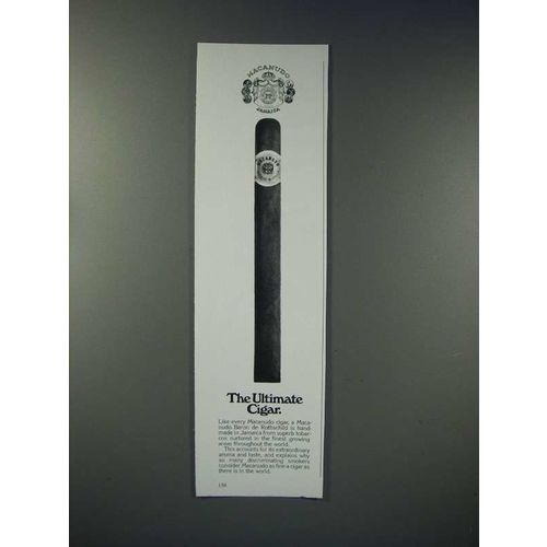 1977 Macanudo Baron de Rothschild Cigar Ad - Ultimate