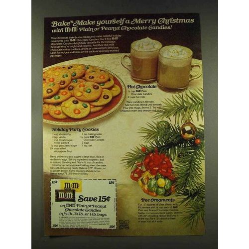 1977 M&M's Candy Ad - Bake Yourself a Merry Christmas
