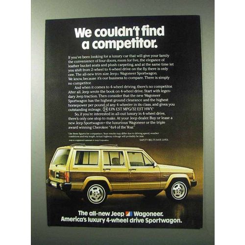 1984 Jeep Wagoneer Sportwagon Ad - Couldn't Find