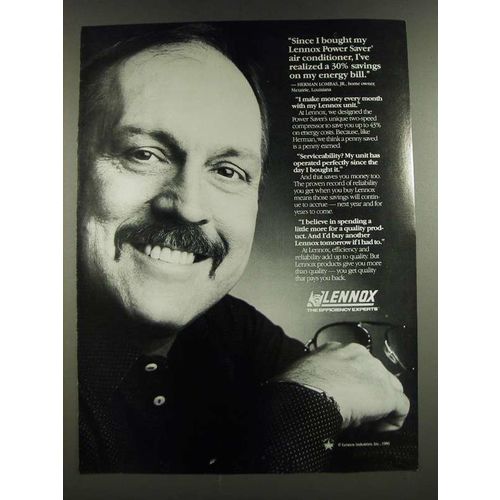1986 Lennox Power Saver air conditioner Ad - Realized a 30% Savings