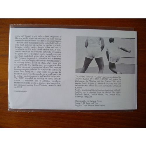 1977 GB Racket Sports Presentation Pack 89 stamps tennis badminton squash