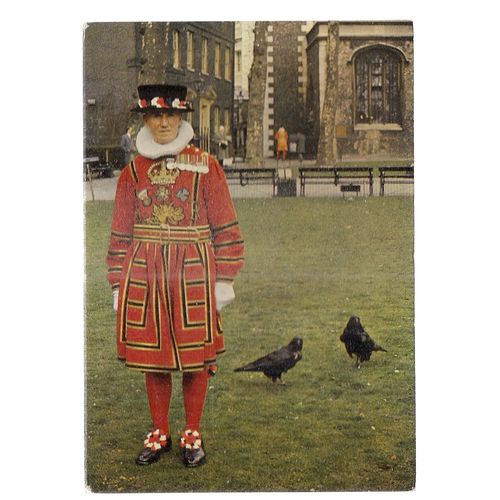 YEOMAN QUARTERMASTER, TOWER OF LONDON. unused postcard by J Arthur Dixon =