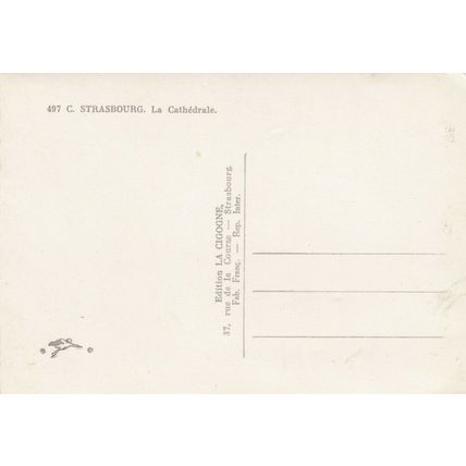 Strasbourg Cathedral France Postcard unused VGC