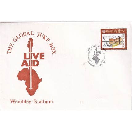 Gibraltar 1985 Live Aid Concert Commemorative Cover with Europa Stamp