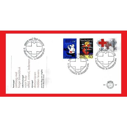 ZAYIX - 1978 Netherlands 580-581, B547 FDC - Medical themes / Red Cross