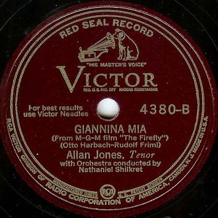 Victor 78 #4380 - Allan Jones, tenor - "The Donkey Serenade" & "Giannina Mia"