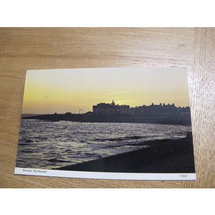 ETW Dennis Postcard - Porthcawl Scene & Sunset - Glamorgan, South Wales