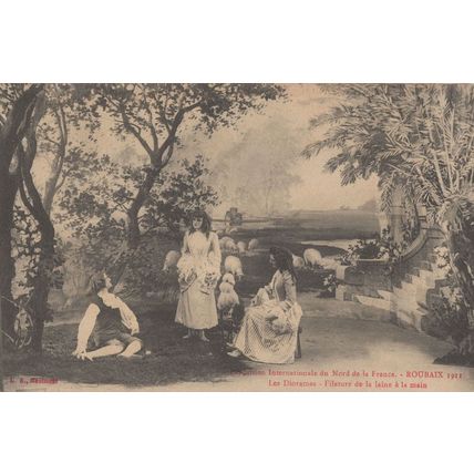 Roubaix 1911 Les Dioramas French Exposition Painting Postcard