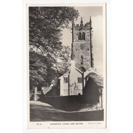 The Church and Rectory Gawsworth Postcard RP Cheshire MF10