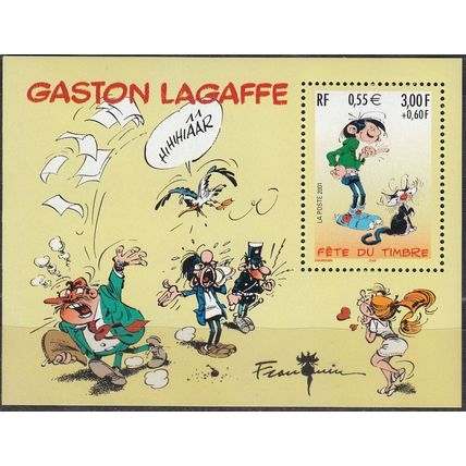 France 2001 Michel Bloc Feuillet 24 Neuf ** Cote (2008) 2.50 € Gaston Lagaffe