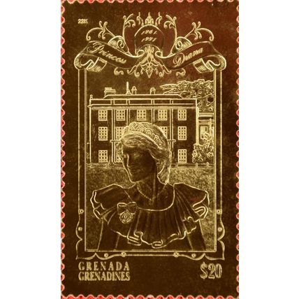 Grenada Grenadines 2040 MNH 22k gold foil Princess Diana Death ZAYIX 0224S0309M