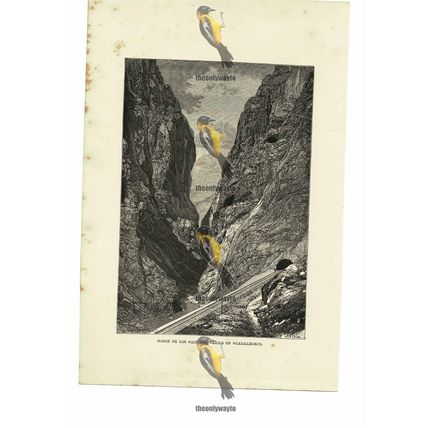 Gorge De Los Gaitanes, Spain, Book Illustration (Print), 1880