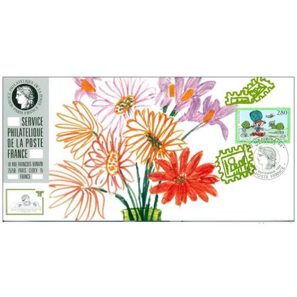 121 Carte officielle Exhibition Mainz 1994 FDC Philexjeunes Flowers Fleurs