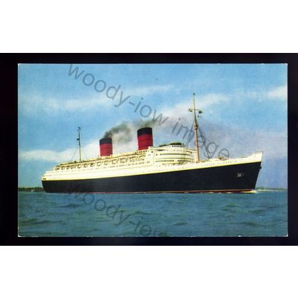 LS2646 - Cunard Liner - Queen Elizabeth - built 1940 - postcard