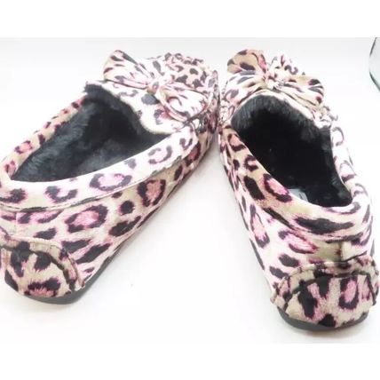 Ladies Slippers Pink & Black Animal Print Gift Footwear UK Sizes 5