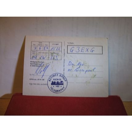SPERLINGSWEG, GERMANY used QSL card dated 1987 =