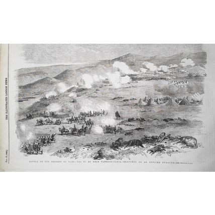 Battle On The Heights Of Kars. The Fight Near Tamasb-Tabia - 1855 original