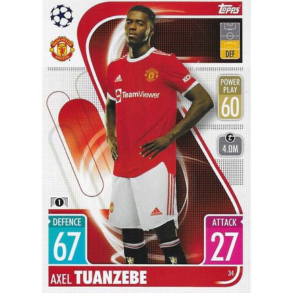 Match Attax UCL/UEL/UECL 2021-22: Manchester United, Defender - Tuanzebe