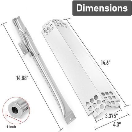 Utheer Grill Replacement Parts for Home Depot Nexgrill 4 Burner 720-0830H, 720-0