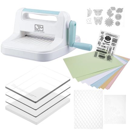 6In Die Cutting Machine, Manual Embossing Machine for Scrapbooking Starter (Blue