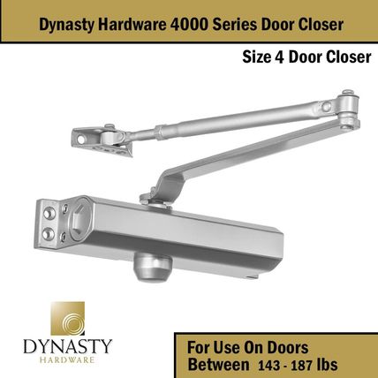 Dynasty Hardware Door Closer, Commercial Hydraulic Closer, Self-Closing, Spring