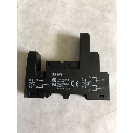 NEW LOT 10 PARAJUST ES-50/3 RELAY SOCKET 1NC/1NO 10/12AMP 300VAC,Ag