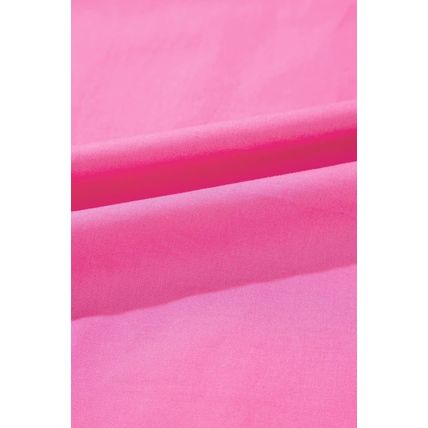 Sachet Pink Shirred Yoke Lace up V Neck Ruffled Sleeve Blouse