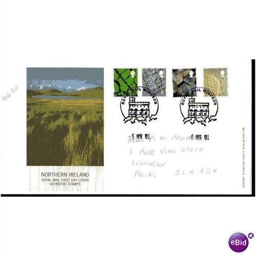 2001 'N. IRELAND ' F.D.C (WINDSOR F.D.I CANCELLED) (EBID566)
