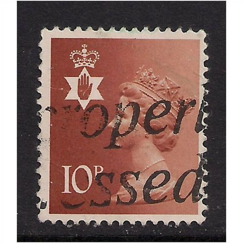 Northern Ireland GB 1980 10p Orange Brown 1 Bands SG N128.(k38 )