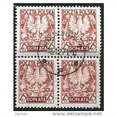 1953 Michel P158 - fine used (o) - block of 4