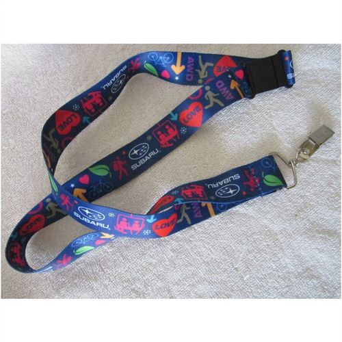 Subaru Ski Season Pass Identification Neck Lanyard Blue Multi Color