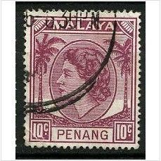 PENANG 1954/1957 SG 34 - #2 fine used (o)
