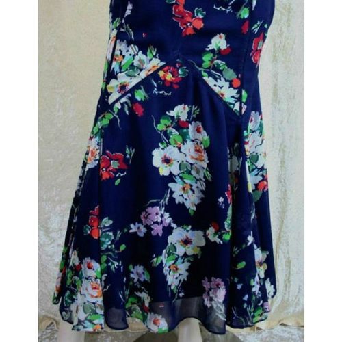 Karen Millen Floral Silk Skirt Size 10 New With Tag