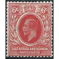 East Africa & Uganda Prot 1912 SG46 6c Red Mounted Mint ... .