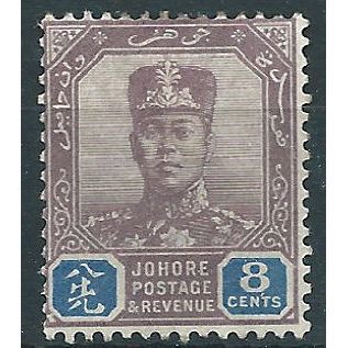 Johore 1904 SG66 8c Dull Purple & Blue Mounted Mint ....