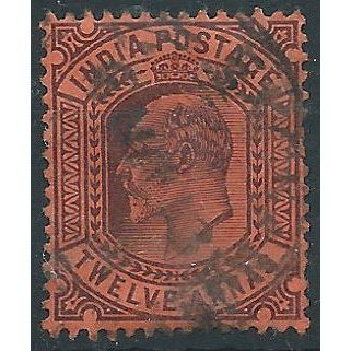 India 1903 SG135 12a Purple/Red Fine Used . . ..