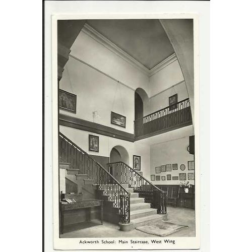 Yorkshire ACKWORTH SCHOOL Main Staircase Postcard