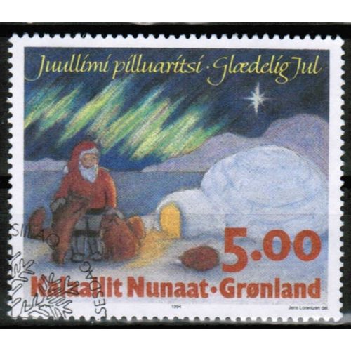 1994 Greenland - Christmas paintings - 5.00kr used Sc# 276