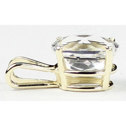 Silver Topaz, 14KY Gold Pendant, P002